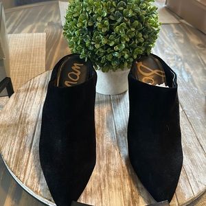 Black suede Sam Edelman booties